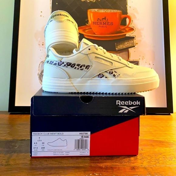 Reebok Shoes - REEBOK “Memt Bold” Leather Low-Cut Sneakers
